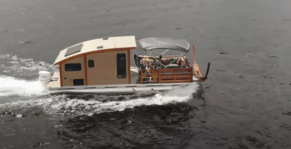 spacious pontoon boat with cabin spacious pontoon boat with cabin
