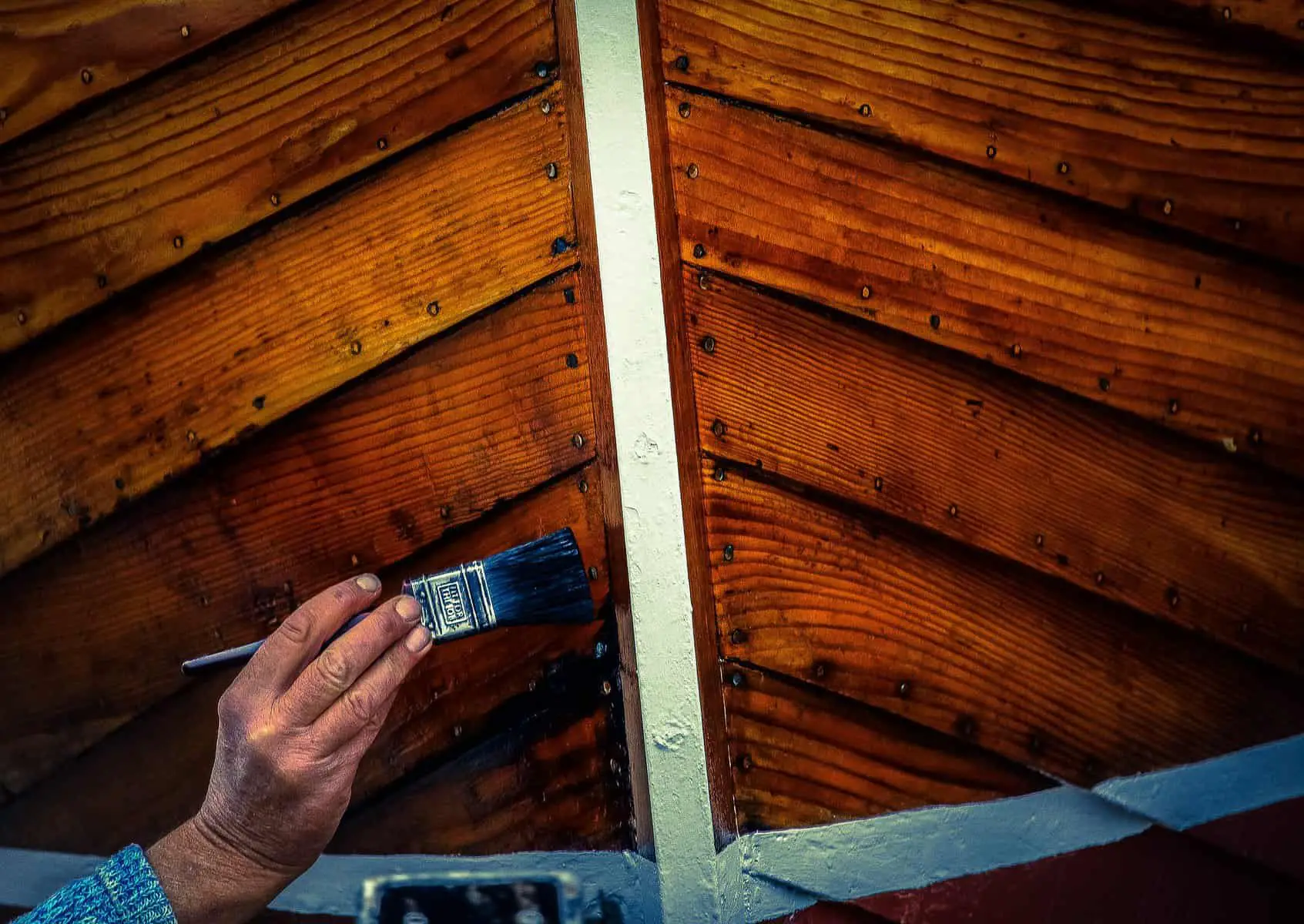 waterproofing a wooden boat hull